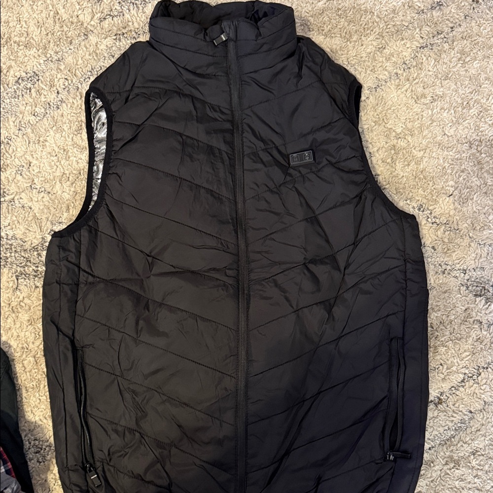 Men's Black Quilted Vest